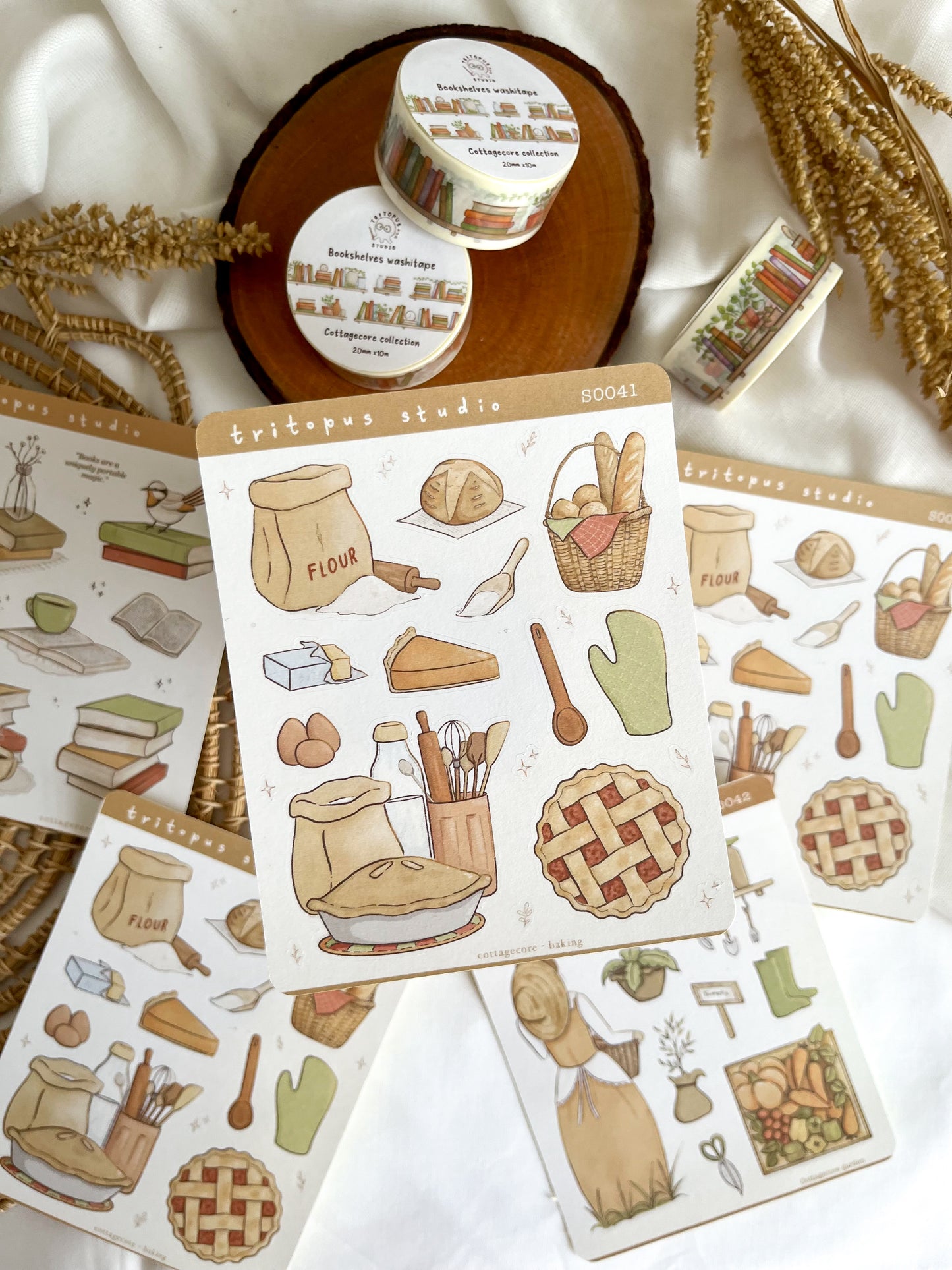 cottagecore - baking sticker sheet
