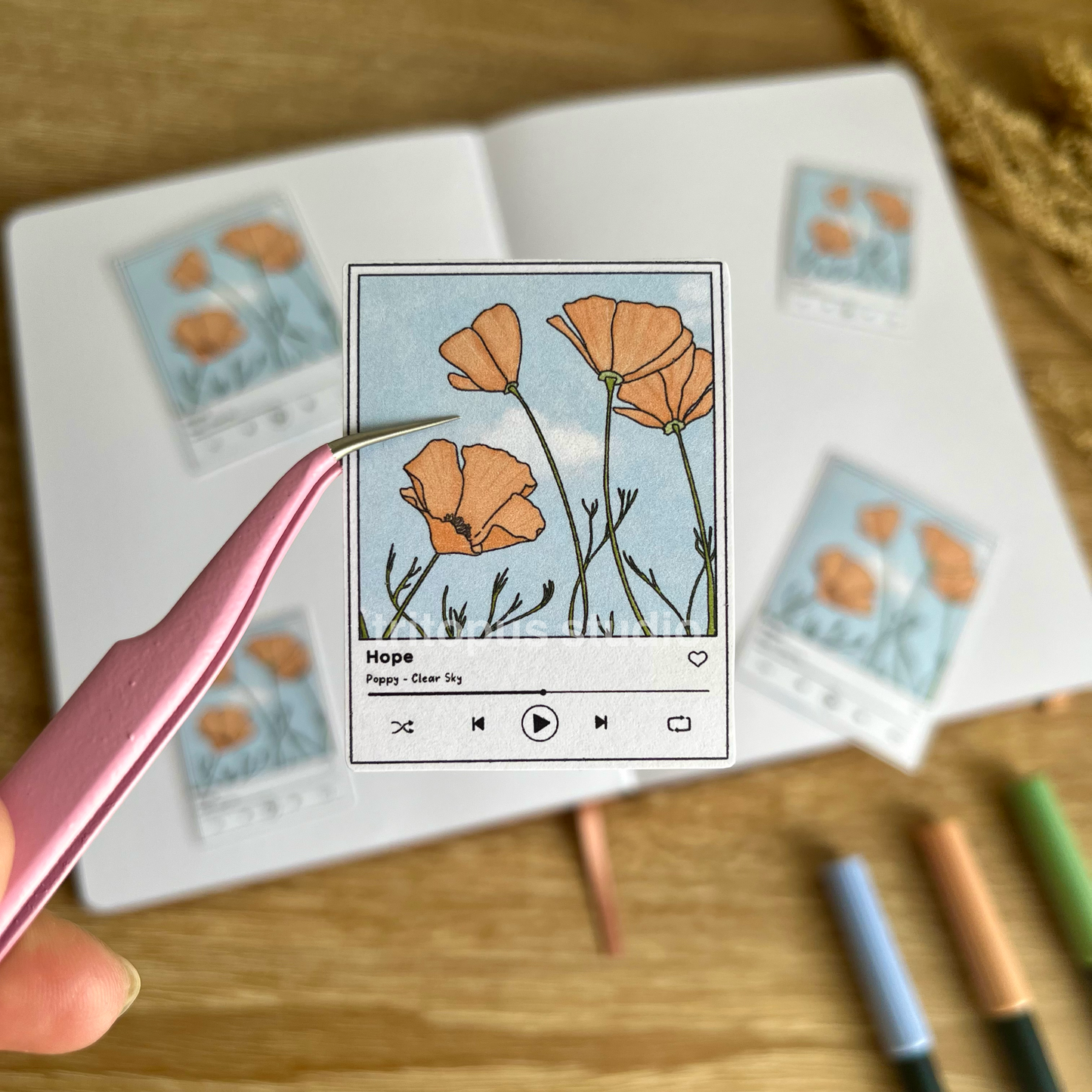 summer playlist die cut stickers