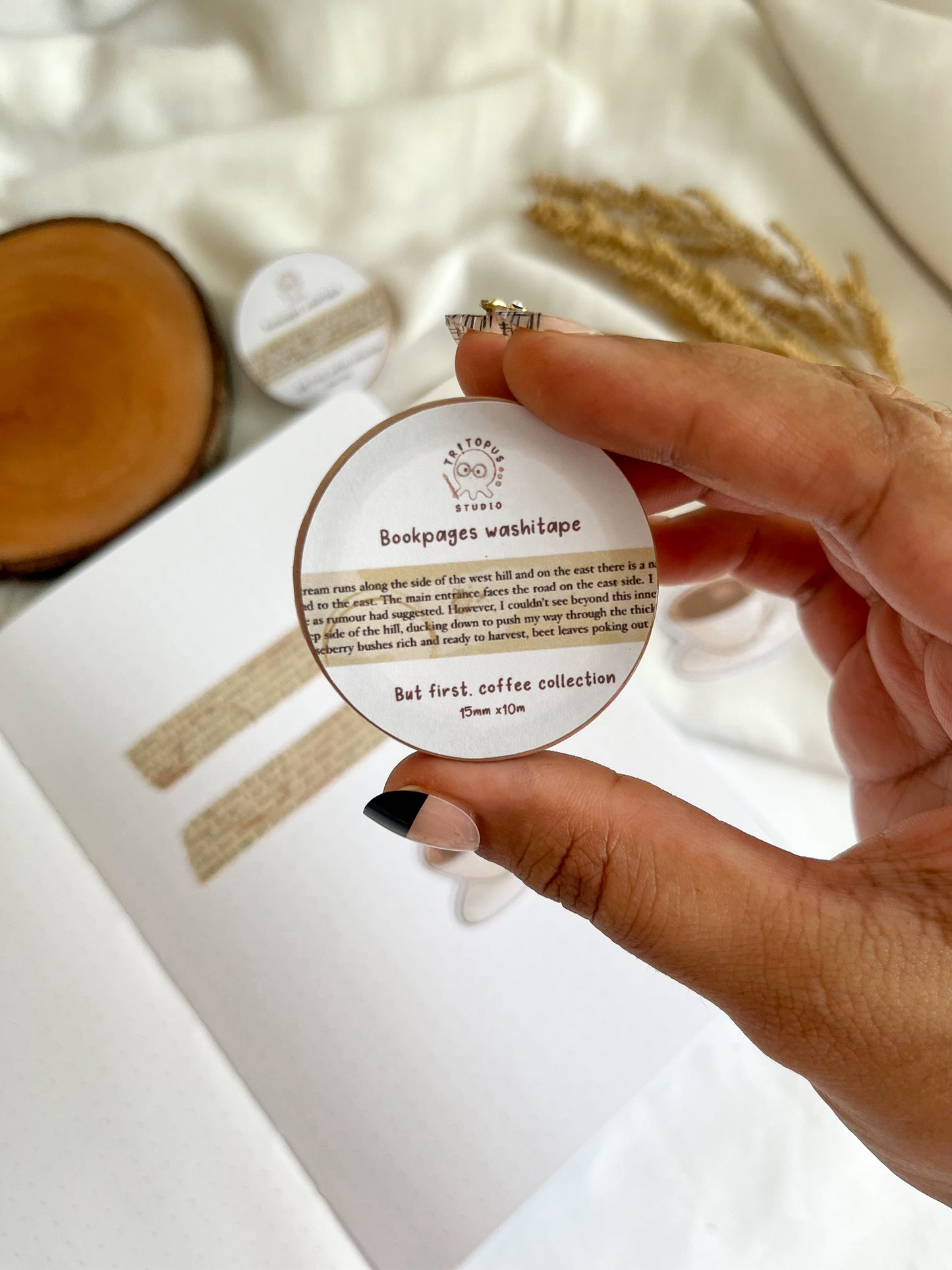 book pages washi tape