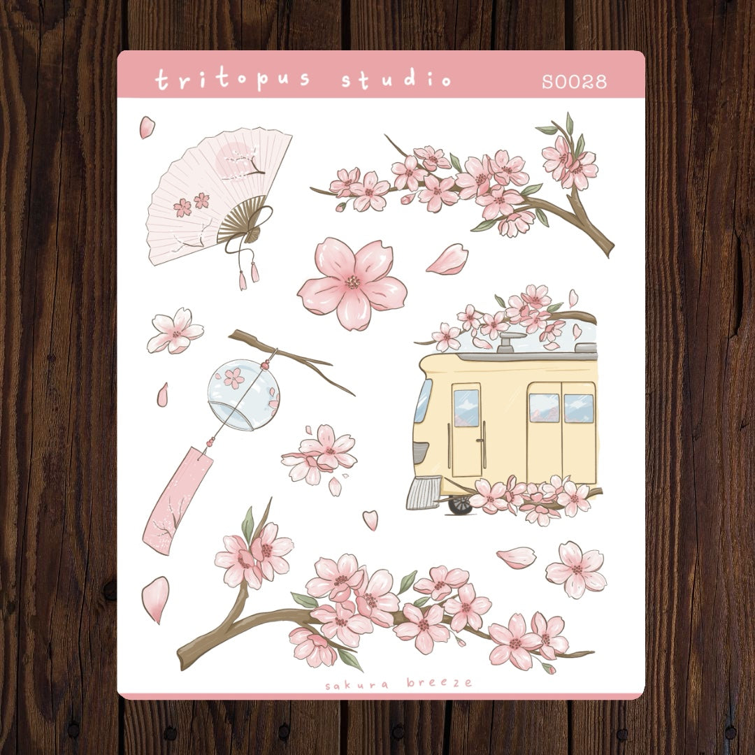 sakura breeze sticker sheet