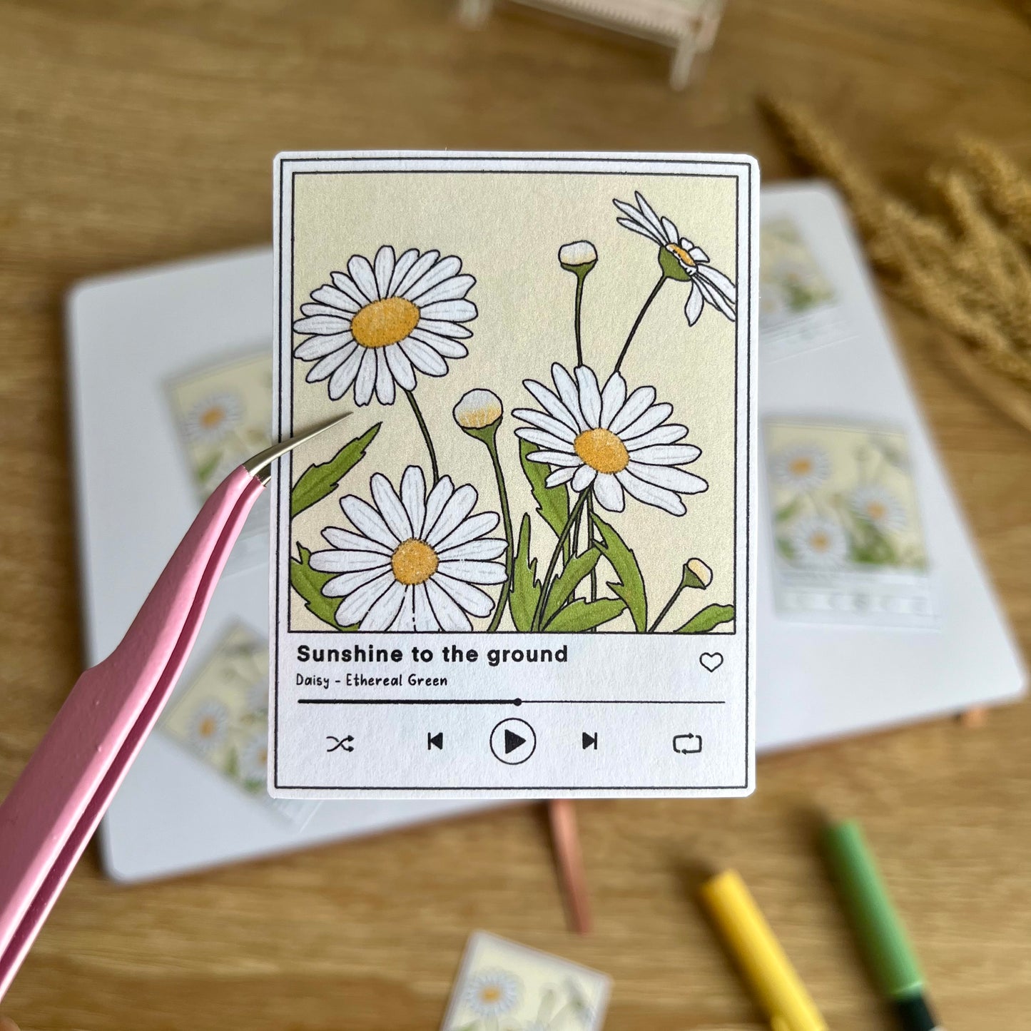 summer playlist die cut stickers
