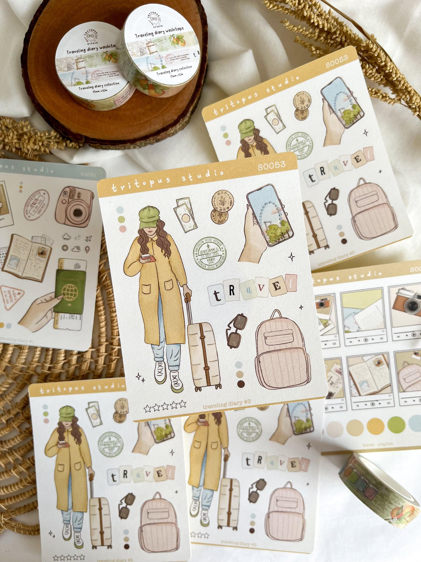 traveling diary sticker sheet #3