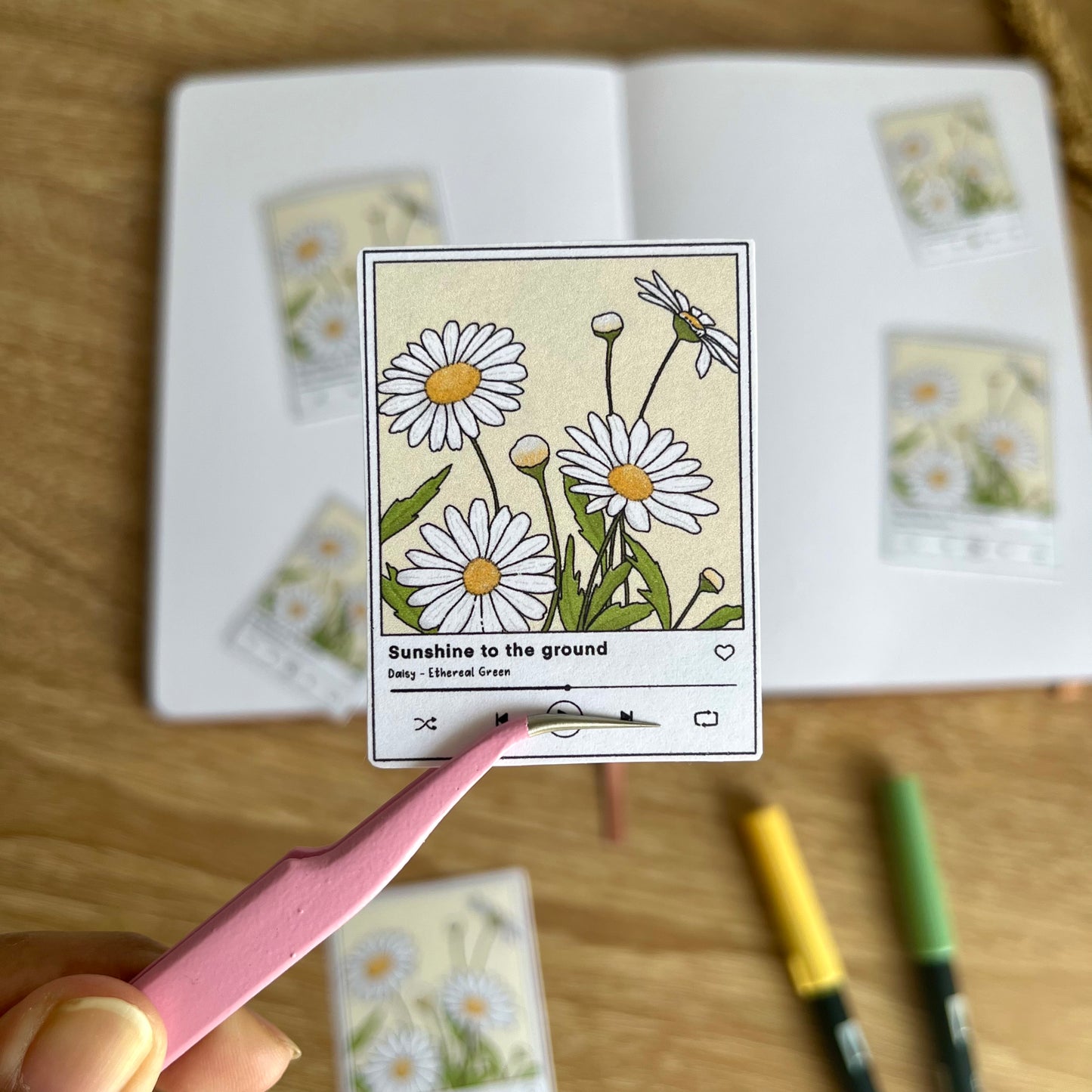 summer playlist die cut stickers