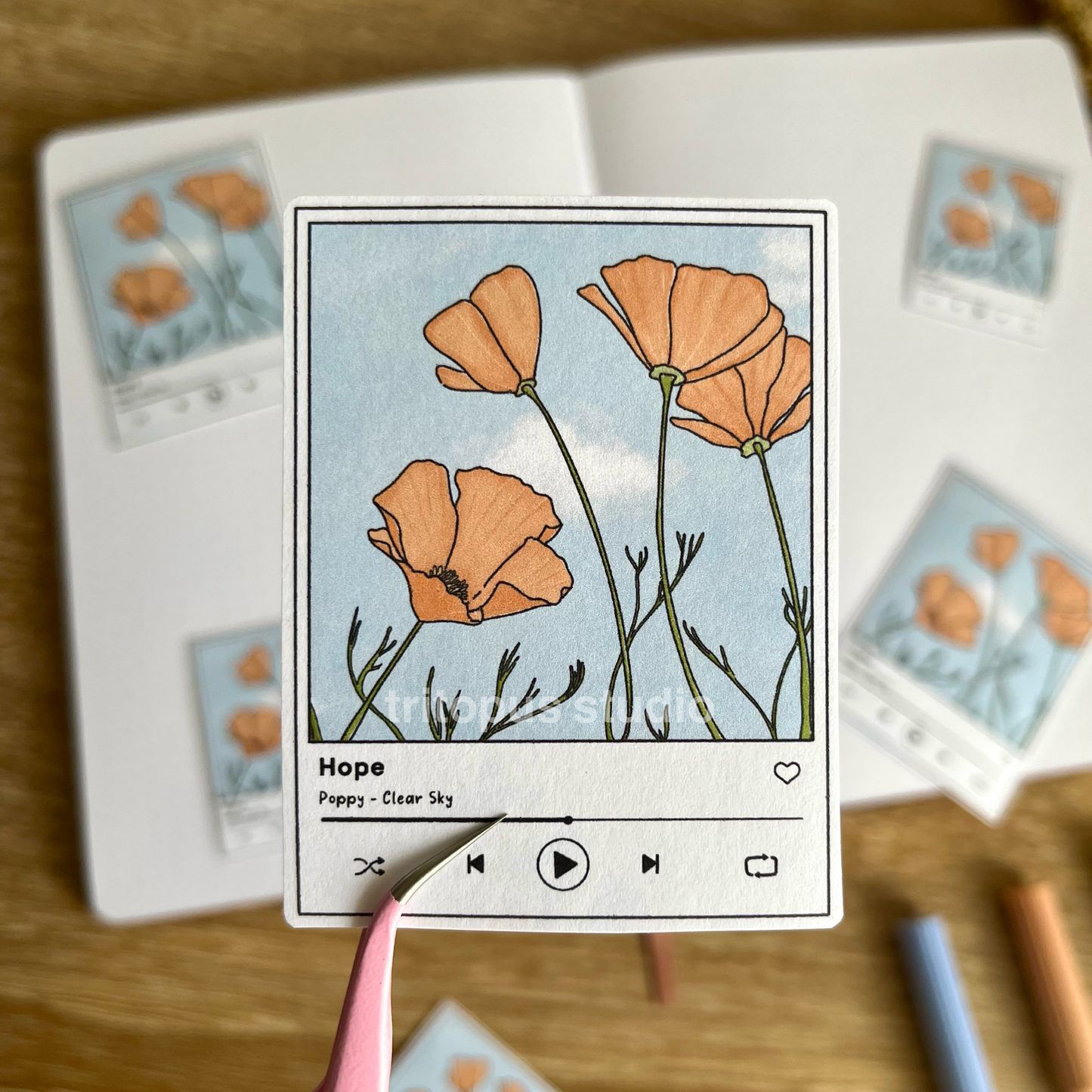 summer playlist die cut stickers