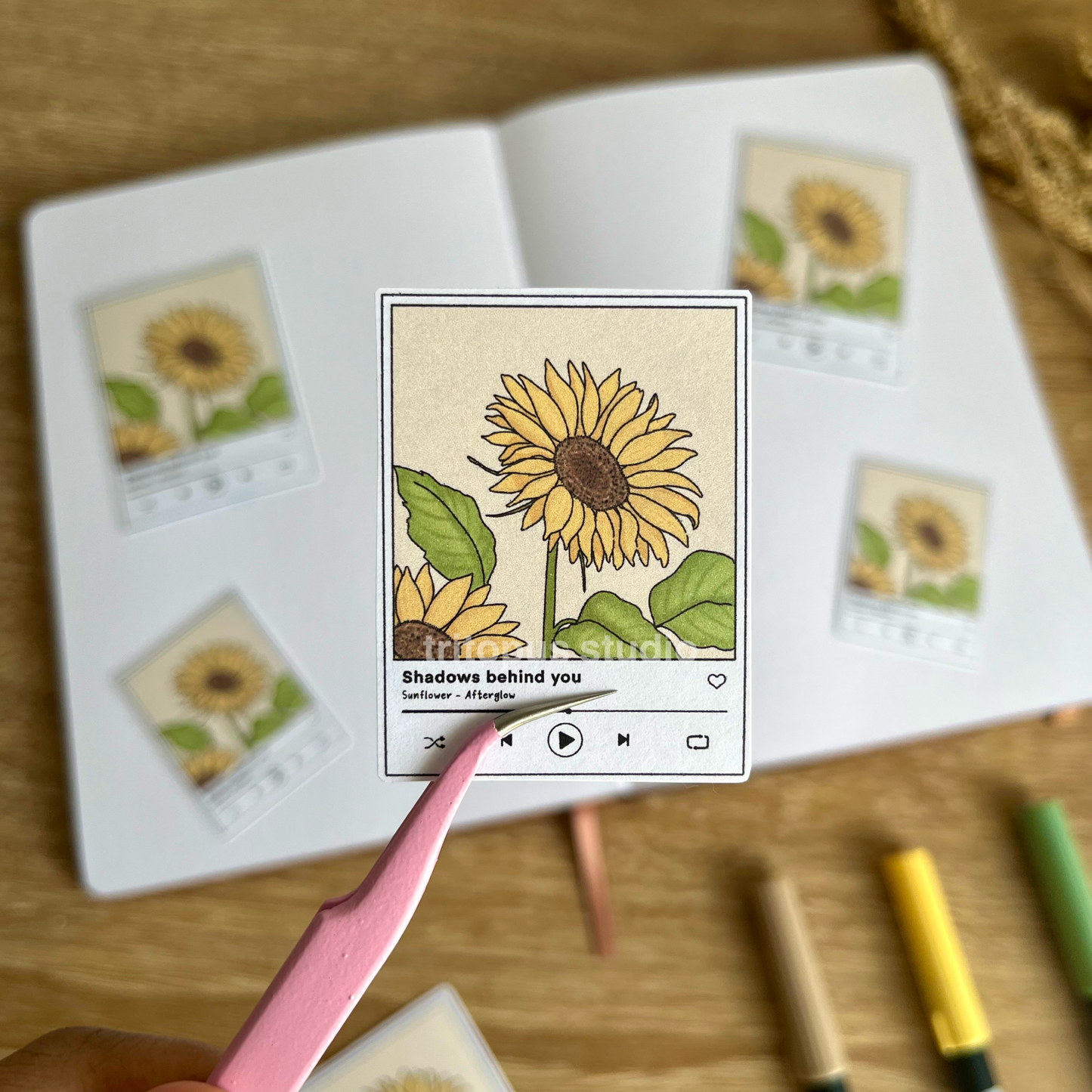 summer playlist die cut stickers
