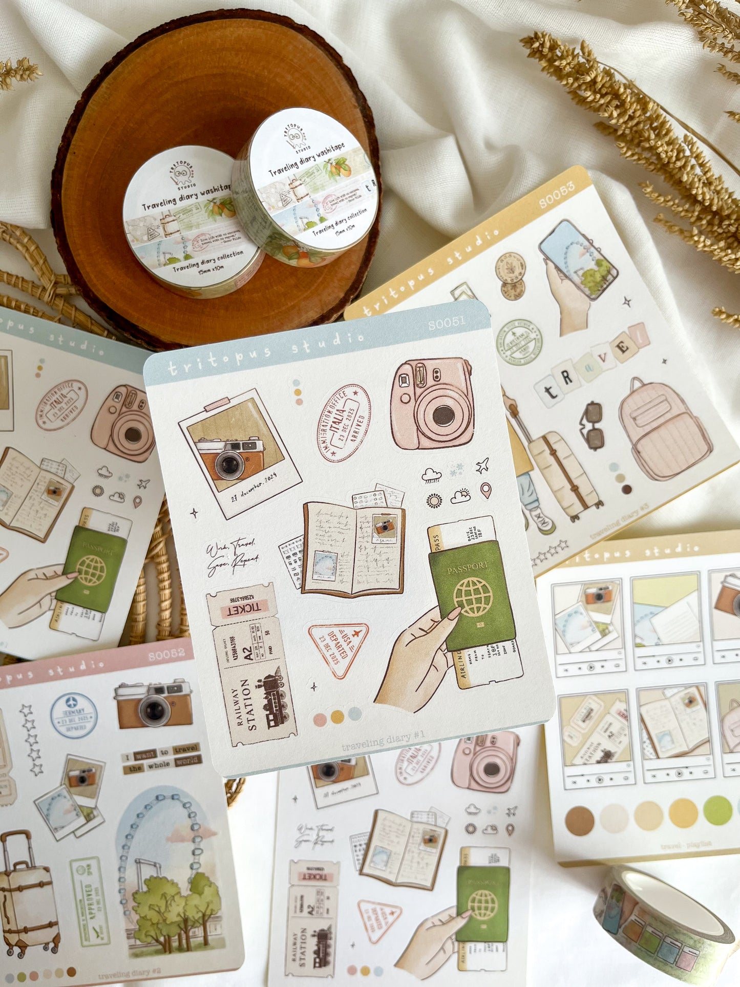 traveling diary sticker sheet #1