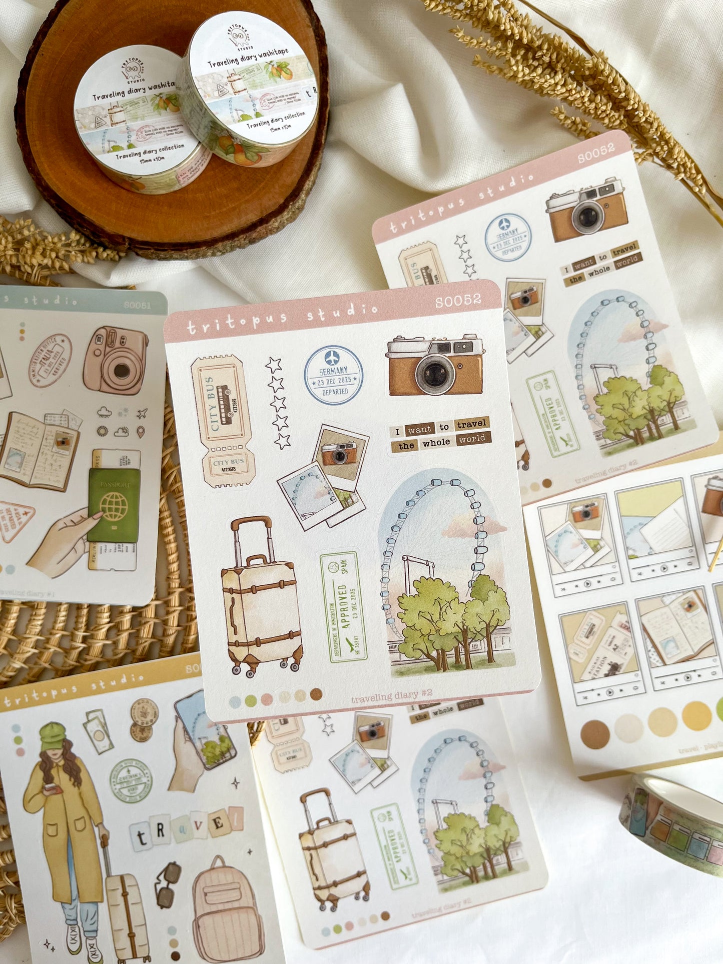 traveling diary sticker sheet #2