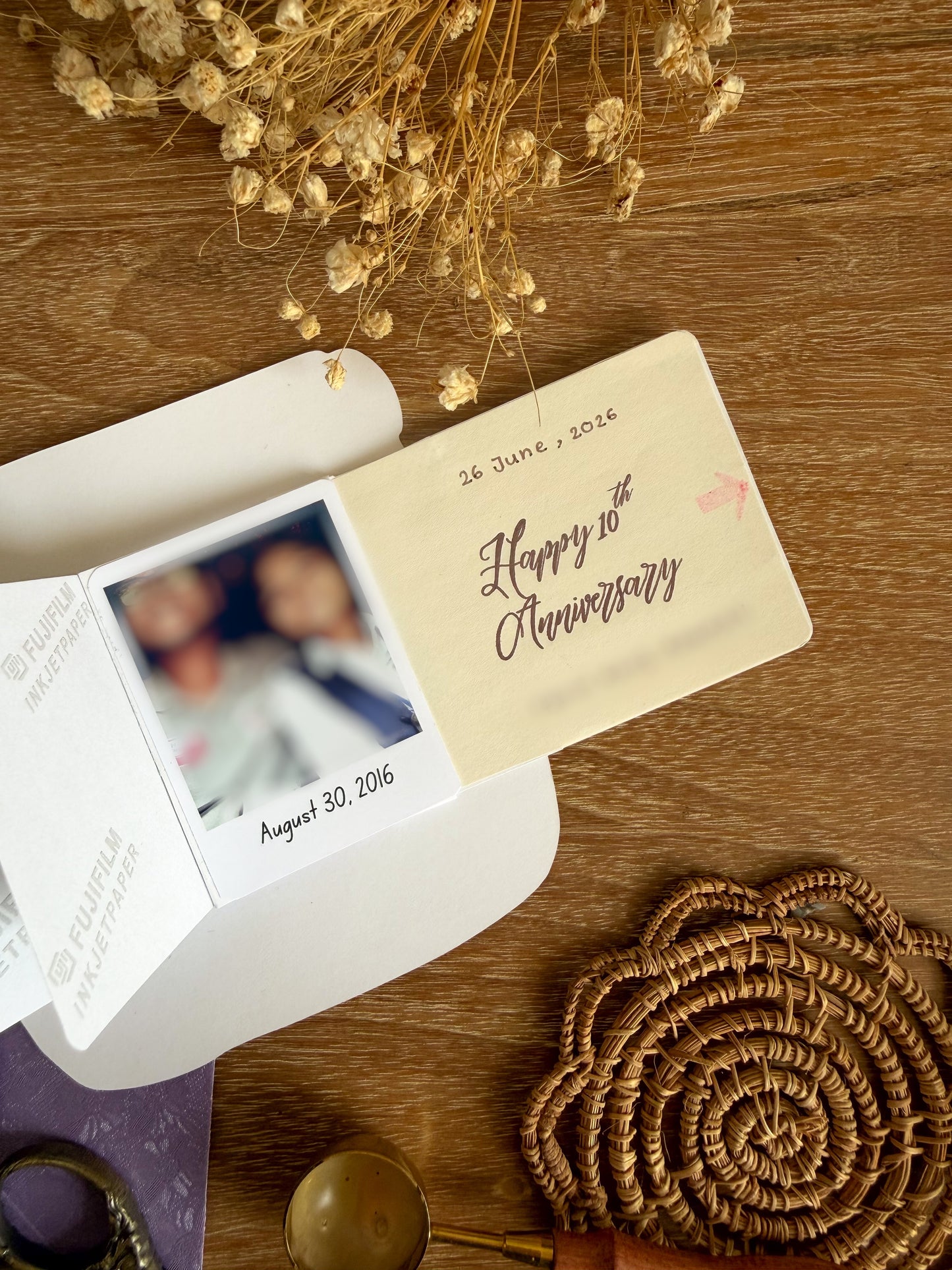 handcrafted polaroid card (custom)