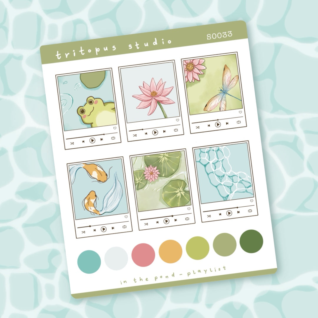 In the pond - playlist stickersheet