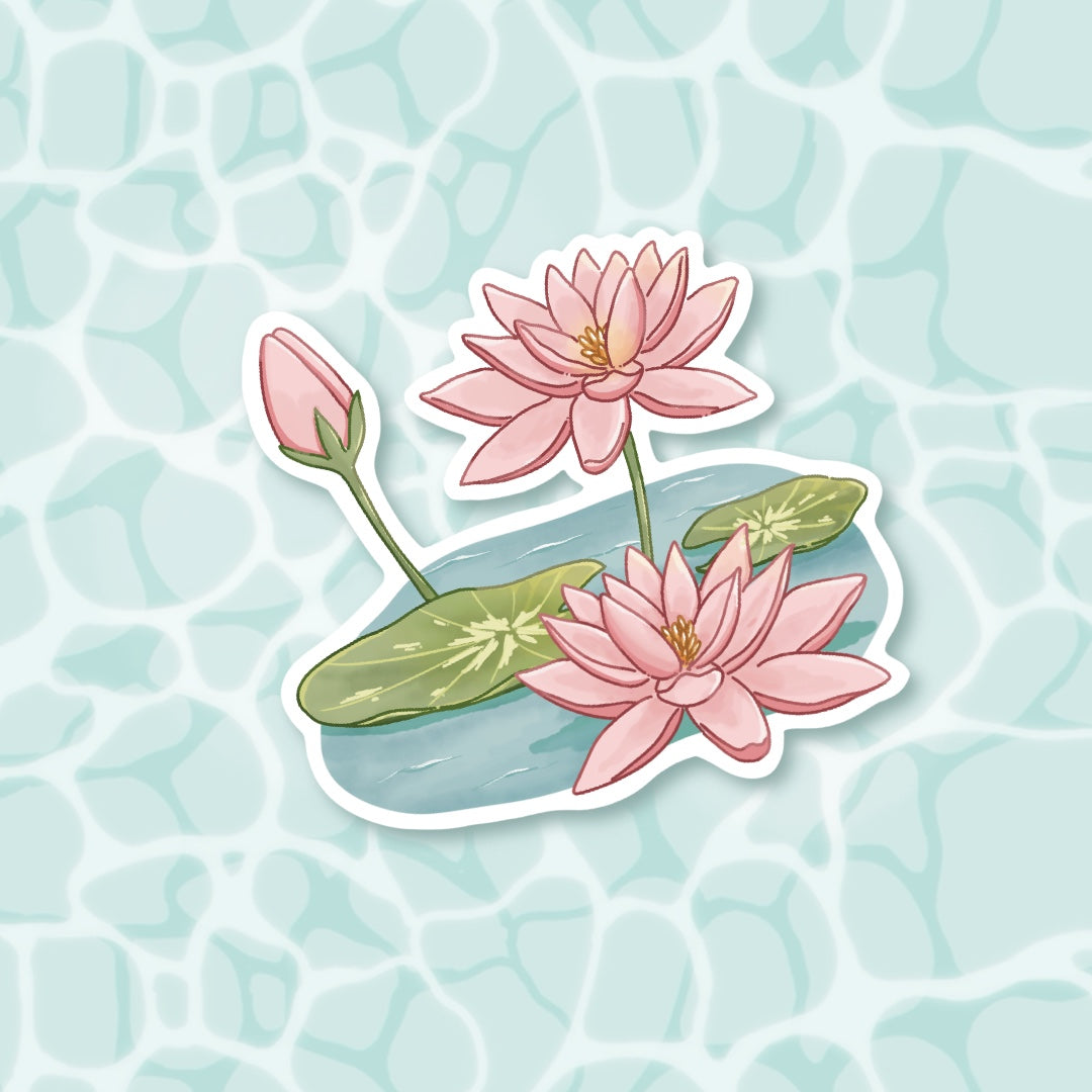 water lily cut flower In the pond