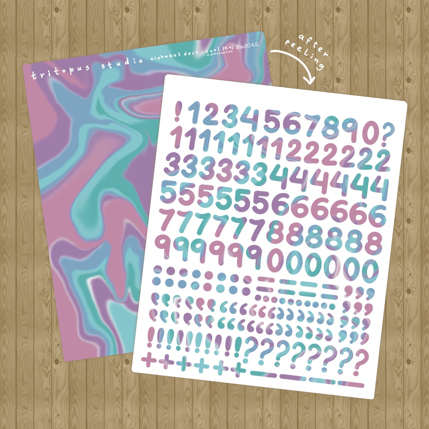 alphabet + number & punctuation deco sticker sheets