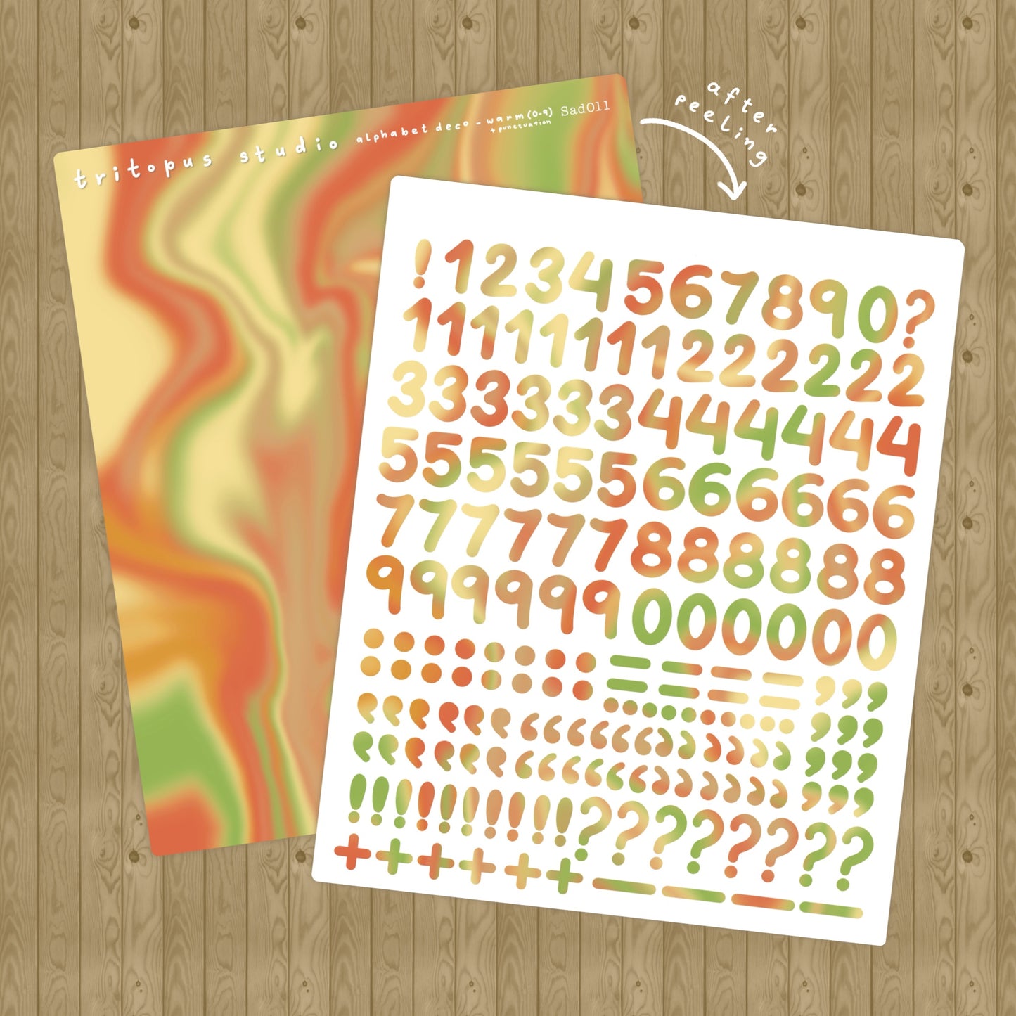 alphabet + number & punctuation deco sticker sheets
