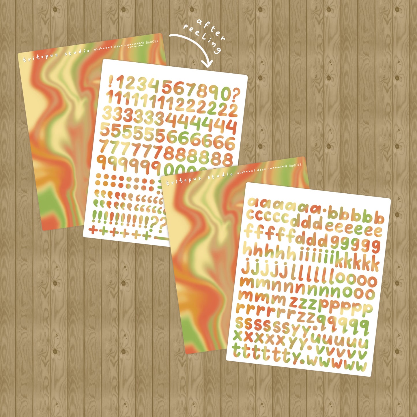 alphabet + number & punctuation deco sticker sheets