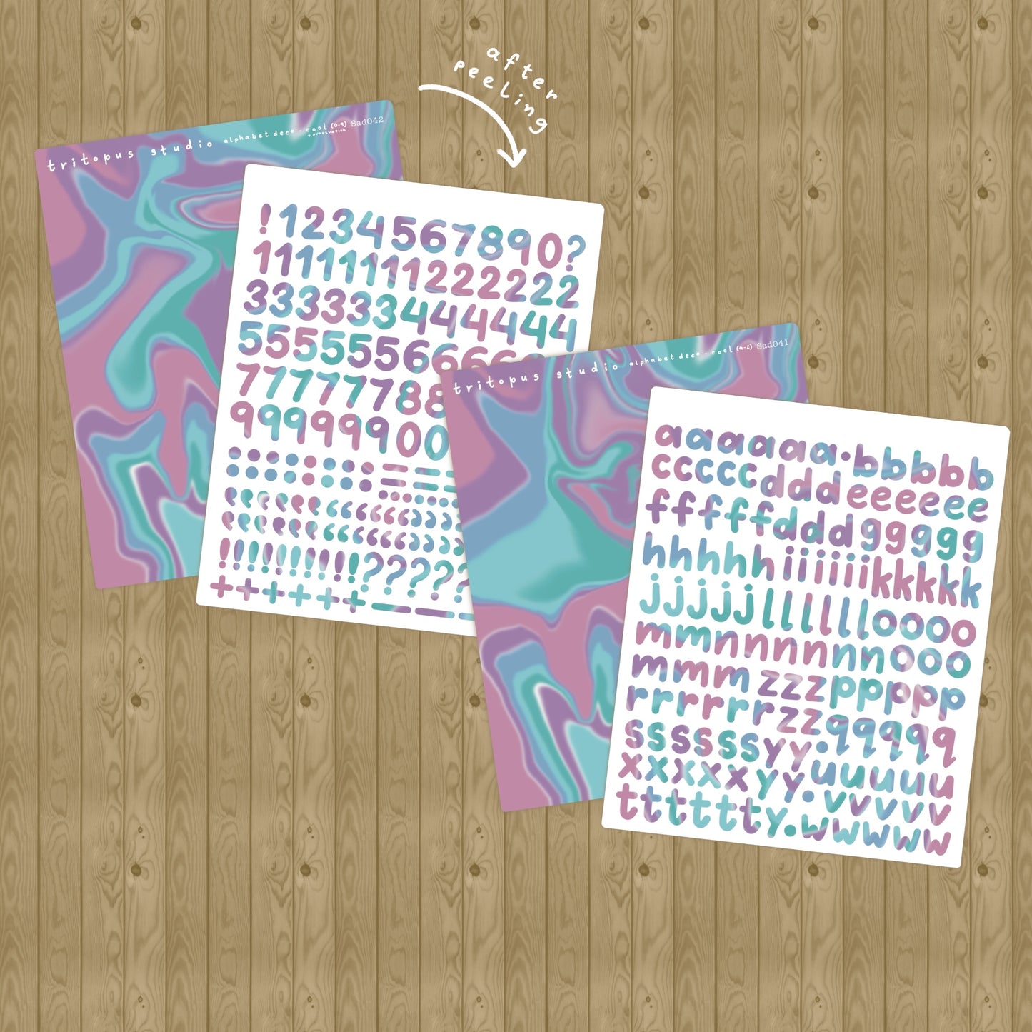 alphabet + number & punctuation deco sticker sheets