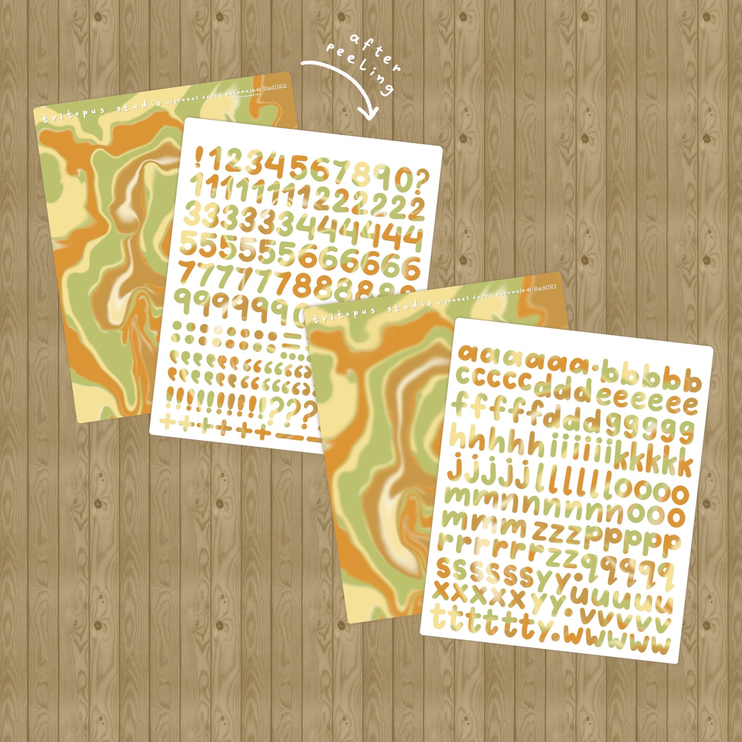 alphabet + number & punctuation deco sticker sheets