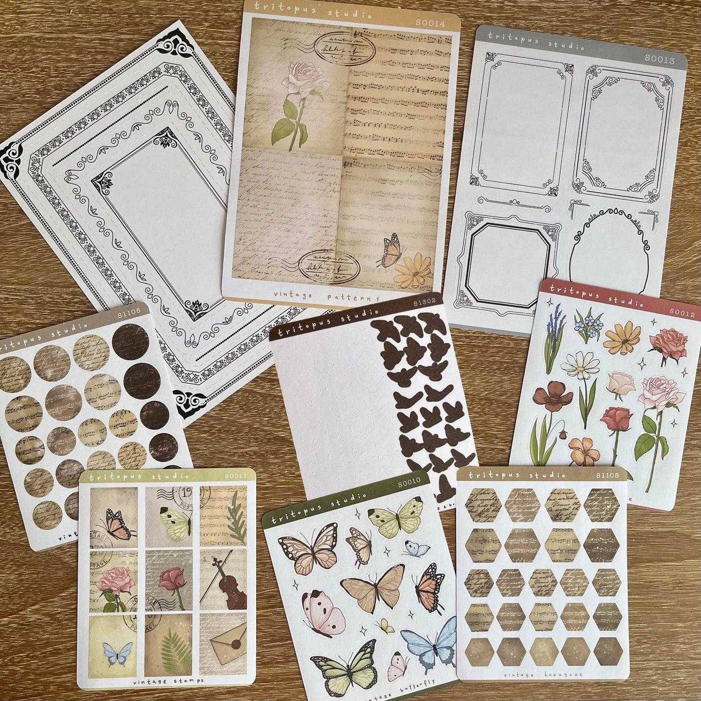 vintage collection sticker bundle