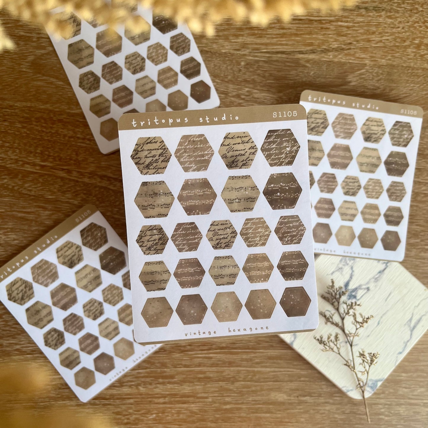 hexagon stickersheet
