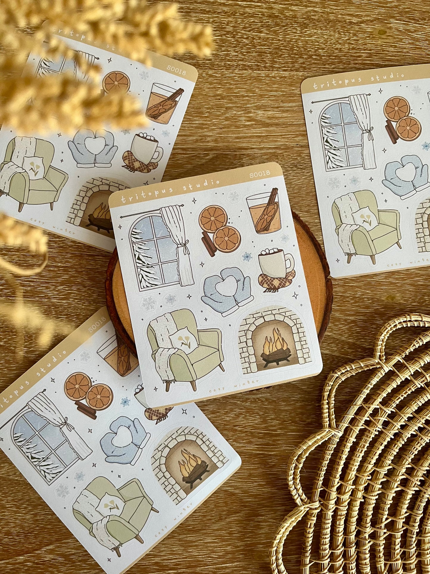 cosy winter sticker sheet