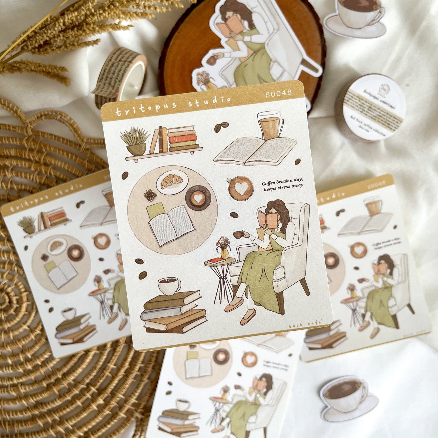 book cafe stickersheet