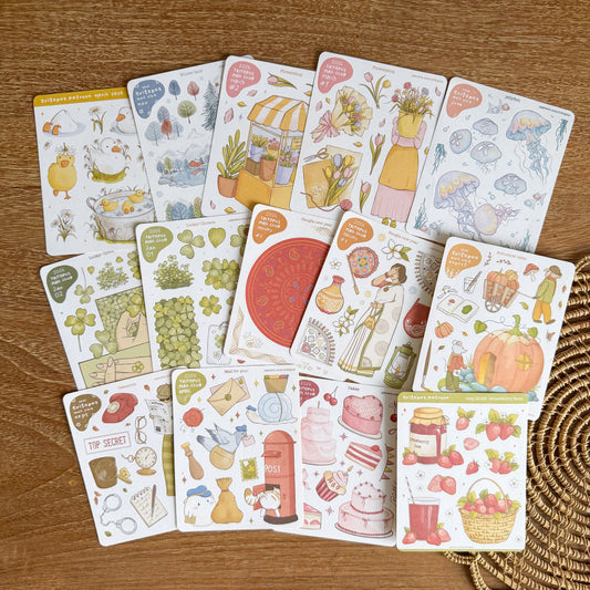 tritopus mail club archive stickersheet bundle (limited edition)