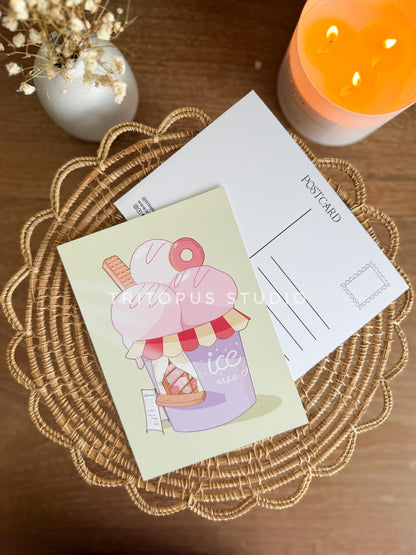 Icecream parlour postcard
