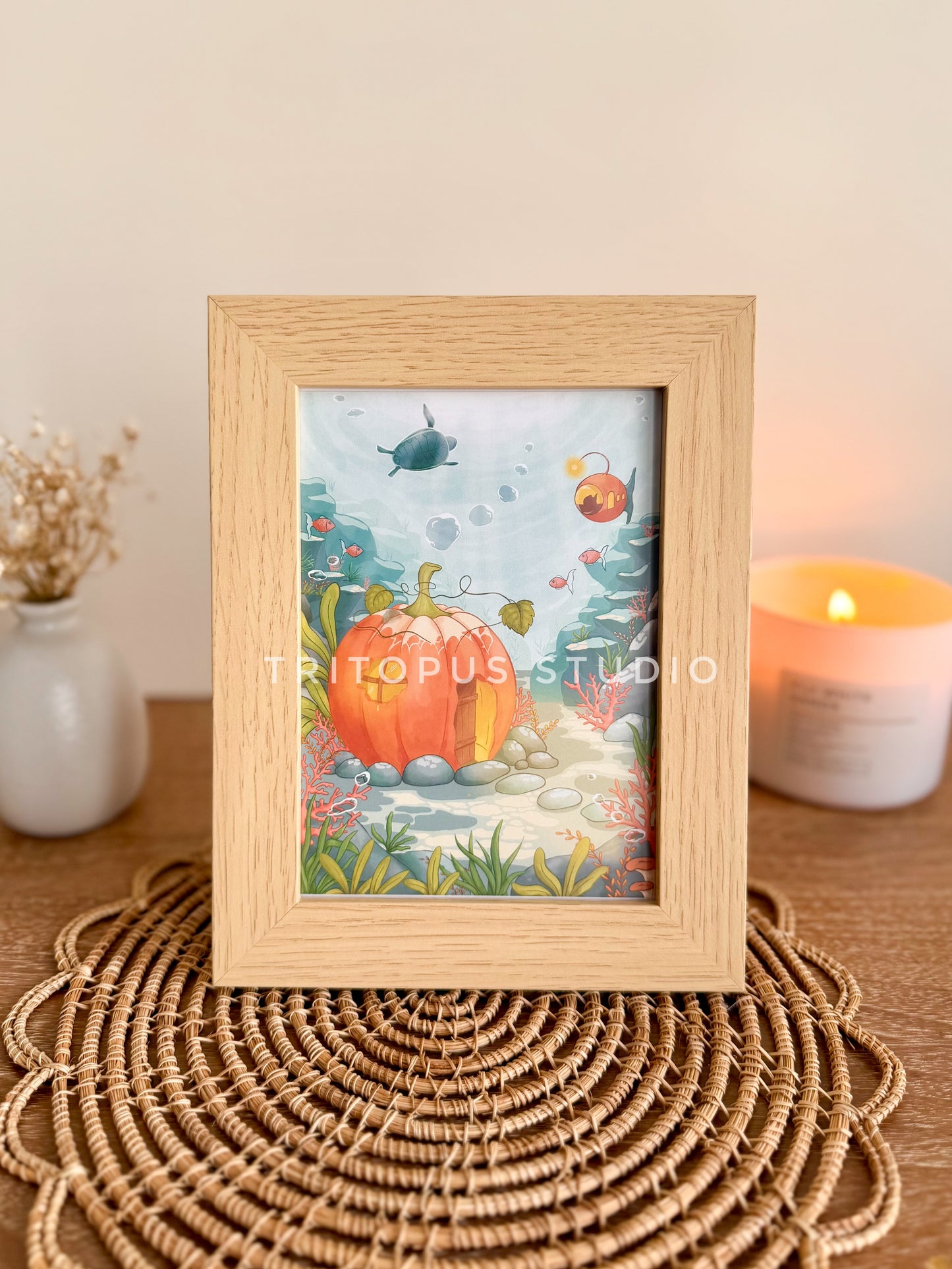 enchanted pumpkin reef postcard