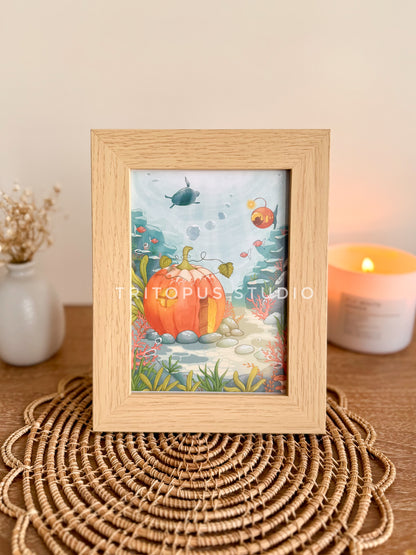 enchanted pumpkin reef postcard
