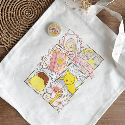 "Card captor sakura" tote bag & button badge set