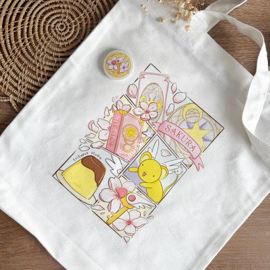 "Card captor sakura" tote bag & button badge set
