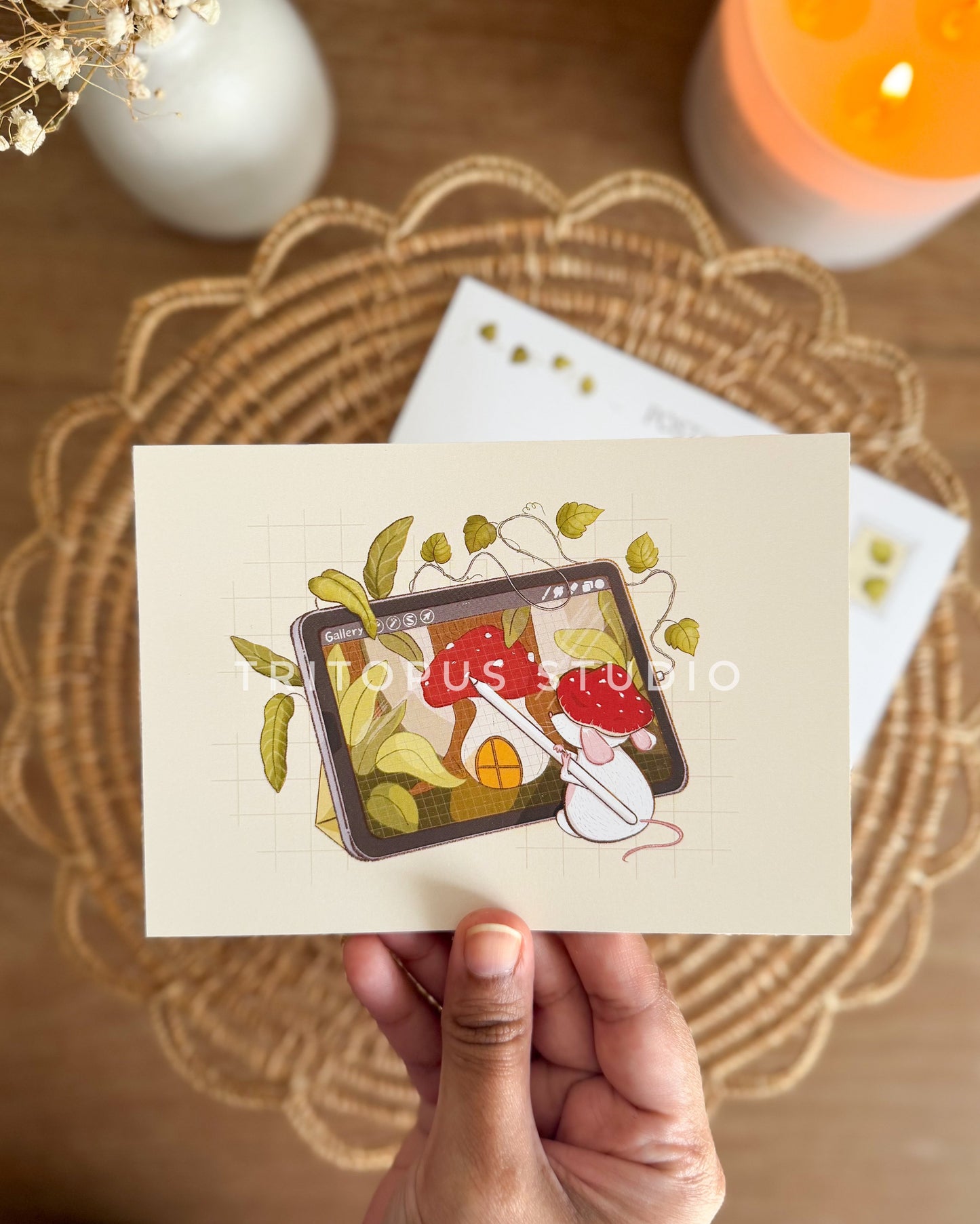 rat the illustrator postcard