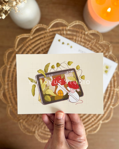 rat the illustrator postcard