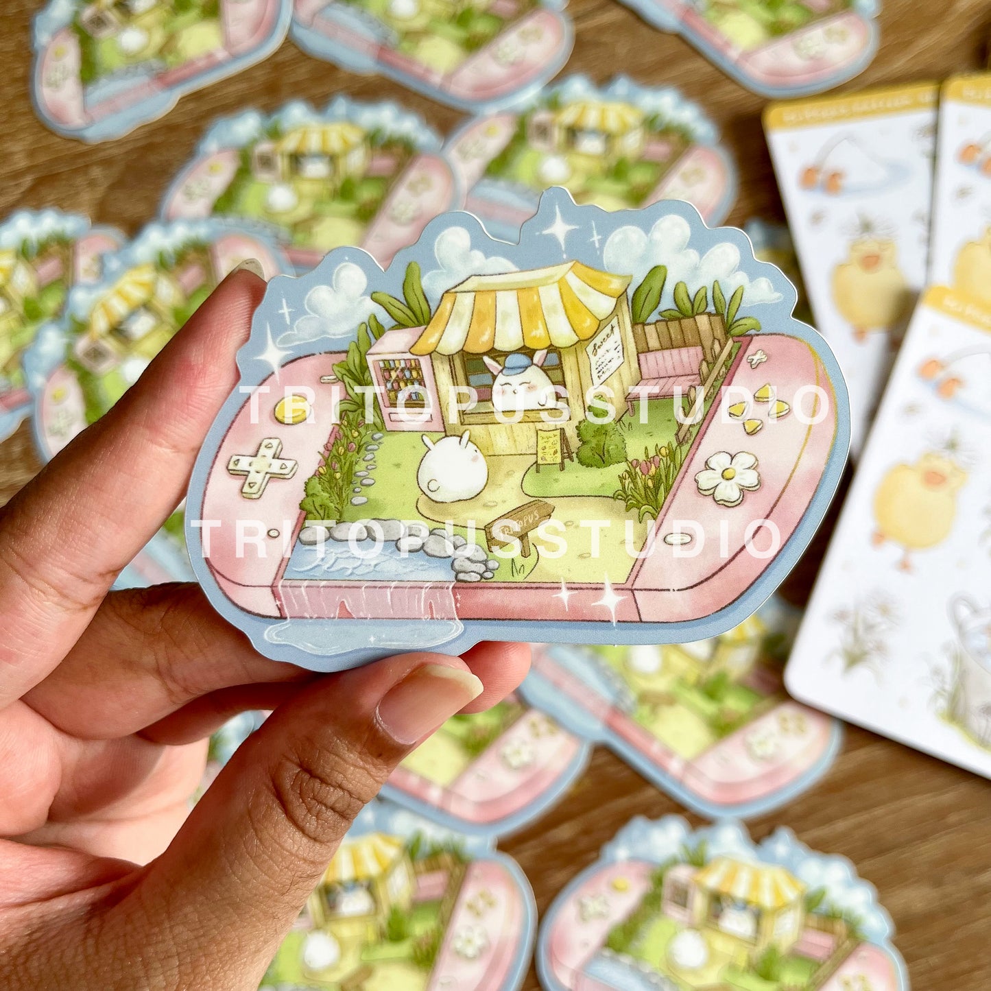 Cozy game matte waterproof vinyl sticker flake