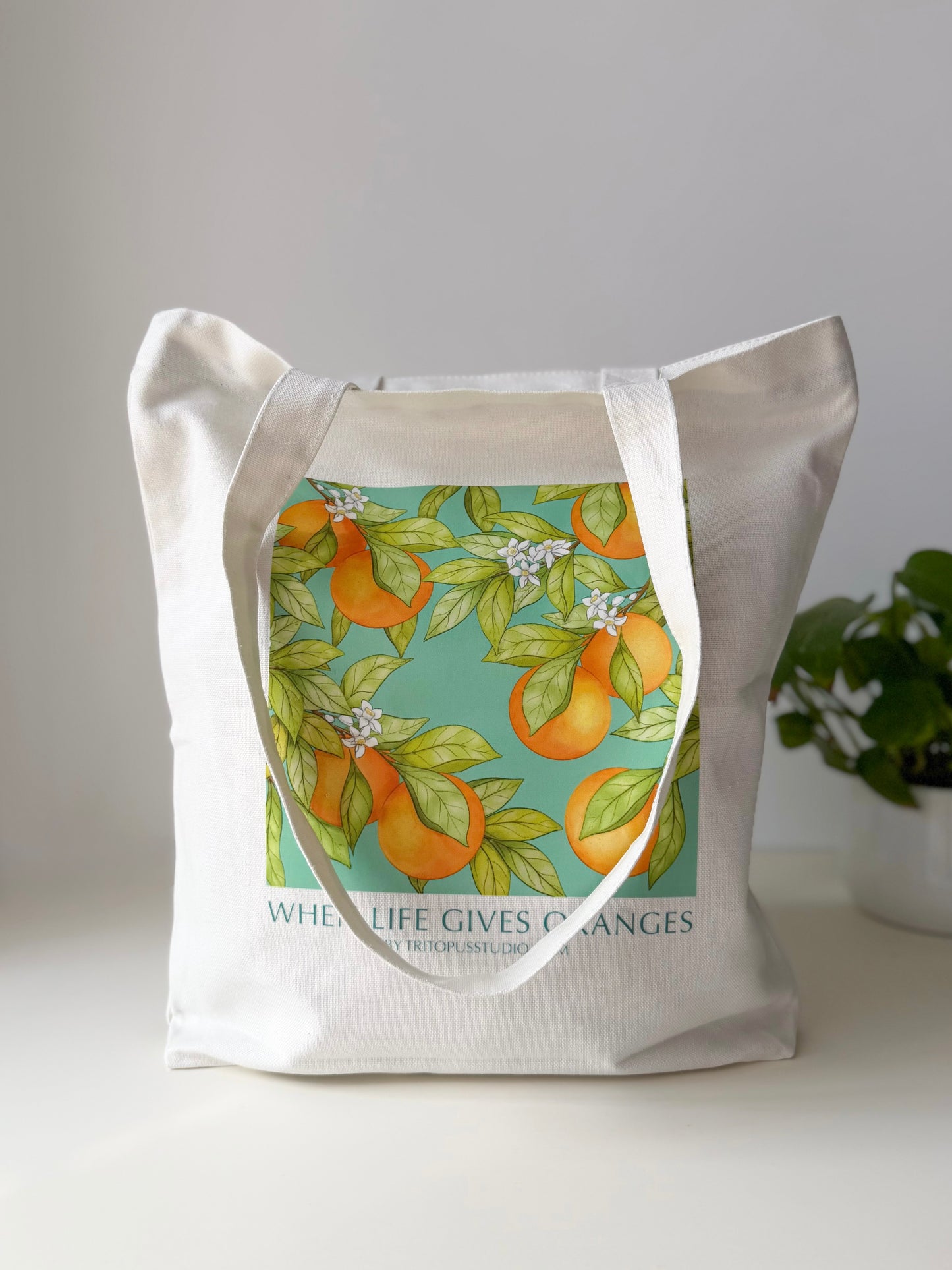 “when life gives you oranges” cute tote bag (limited edition)
