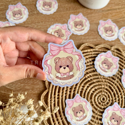 vintage doll love cute waterproof sticker flake