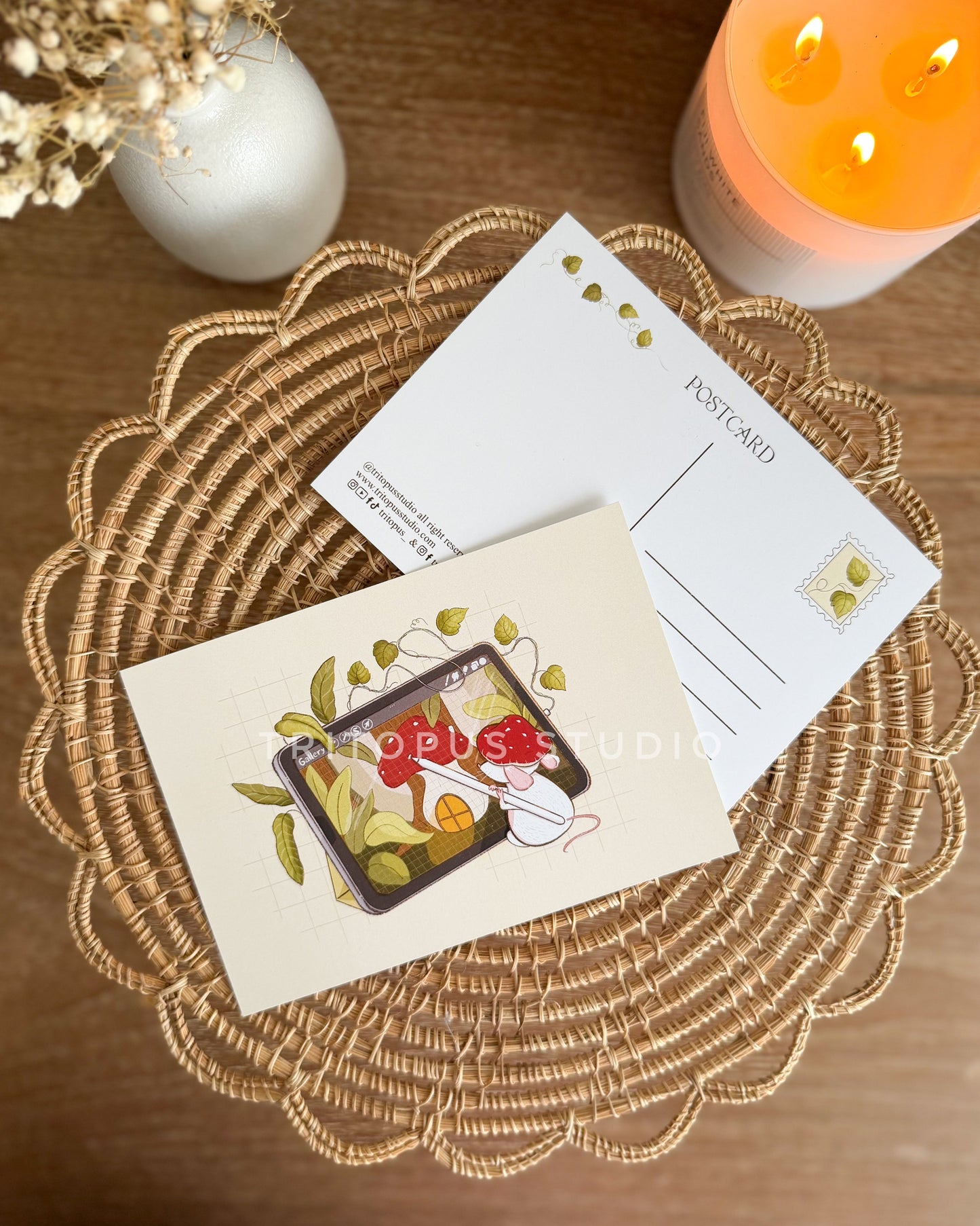 rat the illustrator postcard