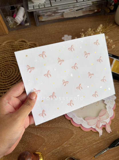 handcrafted top view cake card (custom)