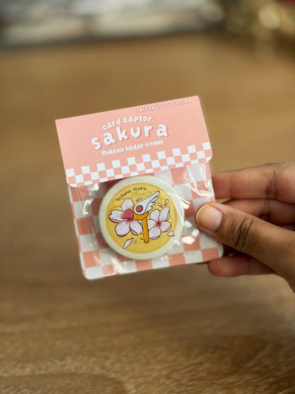 Card capture sakura button badge 44mm