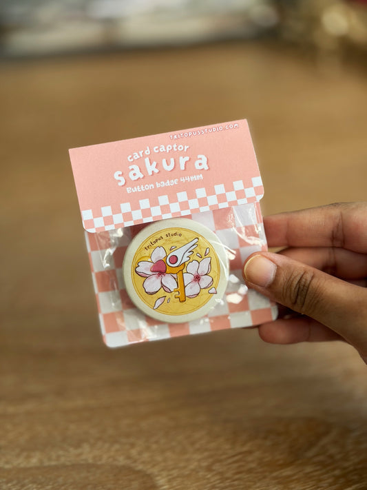 Card capture sakura button badge 44mm