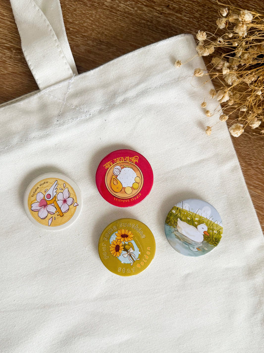 44mm button badge set