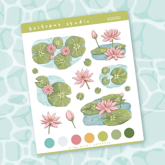 In the pond - waterlily stickersheet