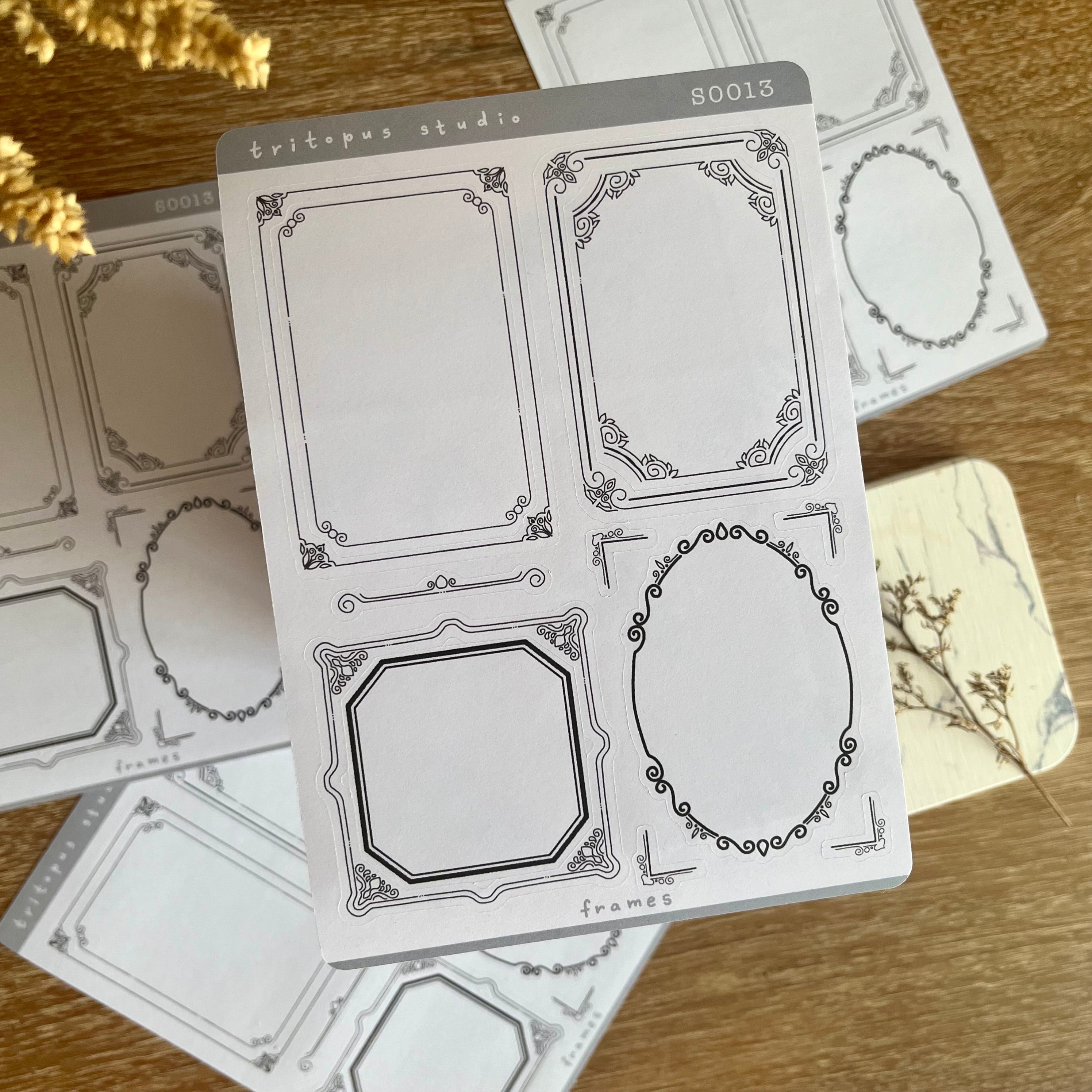 vintage frames #1 stickersheet – Tritopus Studio