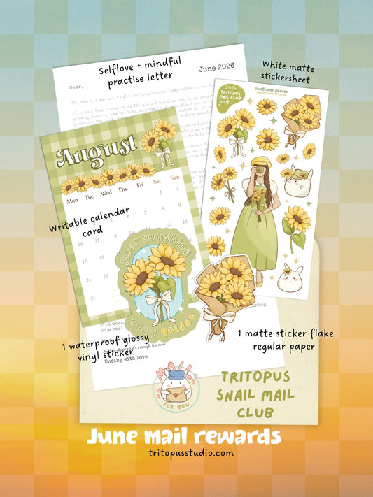 Sunflower garden - June 2026 tritopus snail mail club