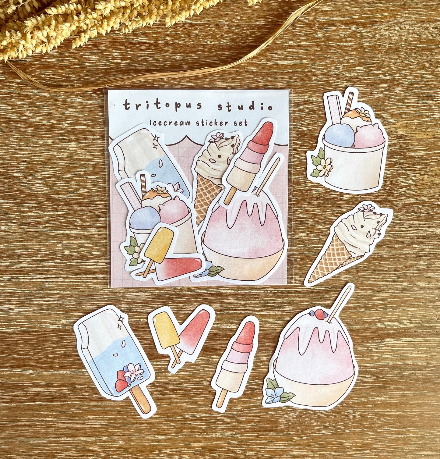 icecream sticker set