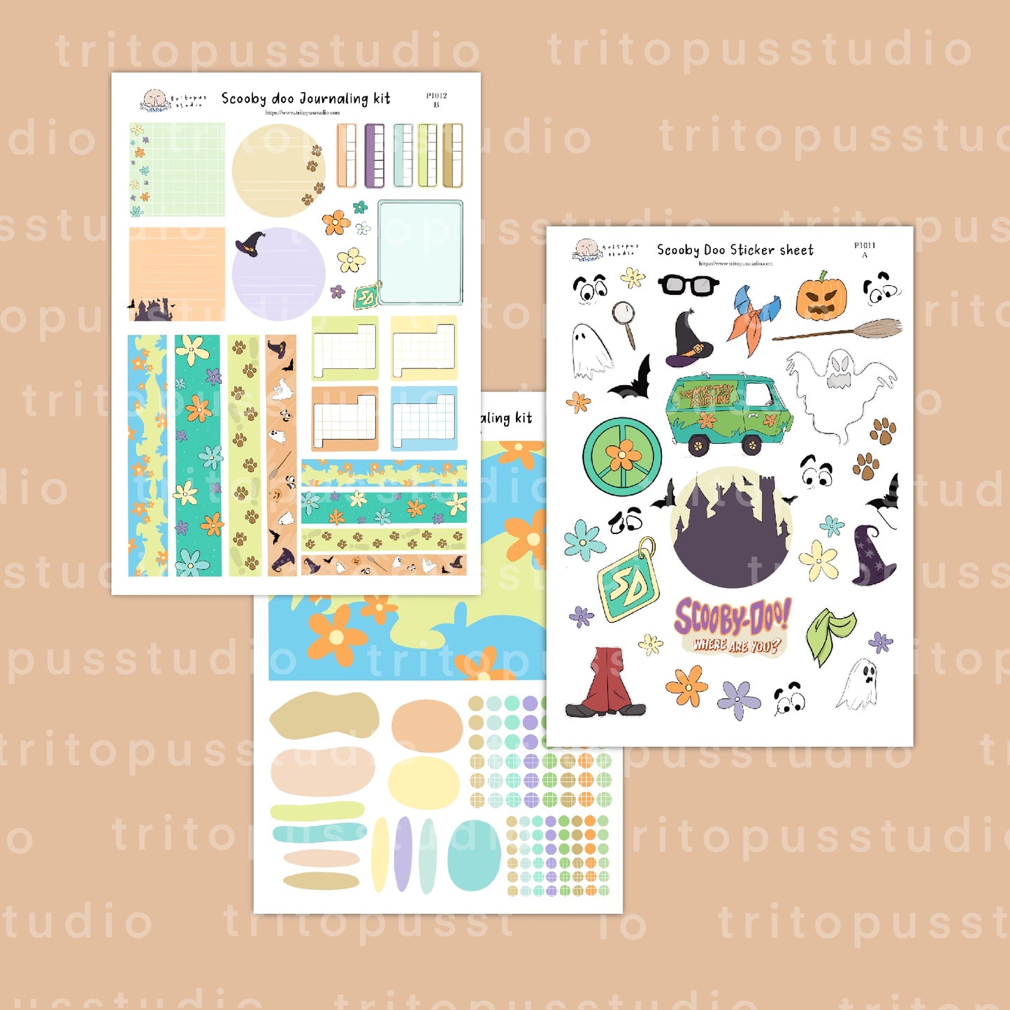 scooby doo printable stickers and journal kit